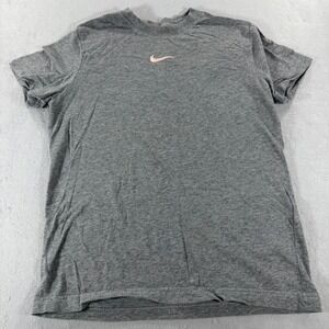 Nike The Nike Tee Womens Medium Grey Loose Fit Swoosh Short Sleeve T Shirt